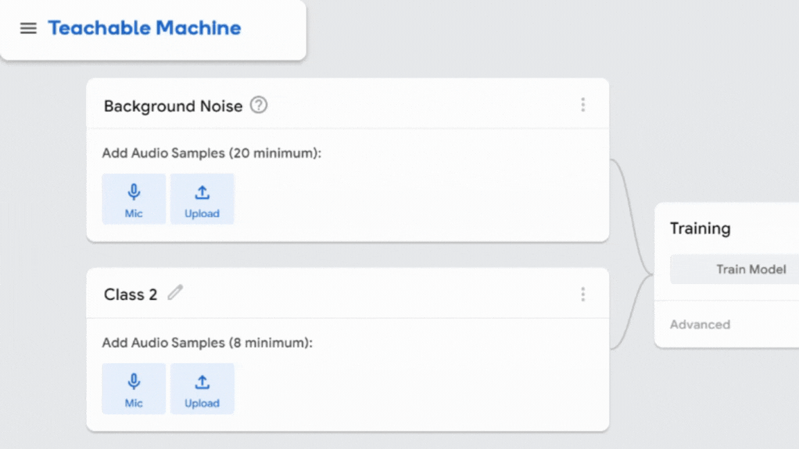 renaming teachable machine classes