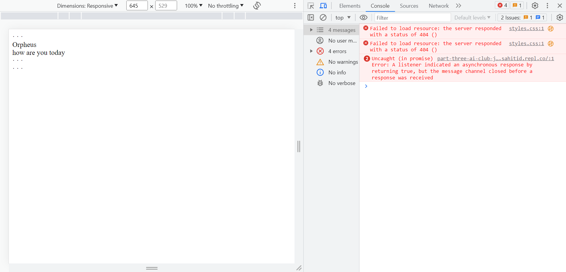 final demo of speech being printed as text on screen